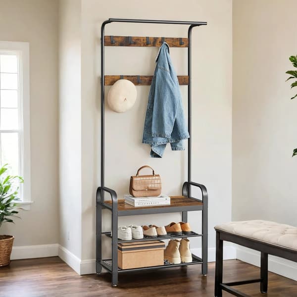 Coat Rack - Garderobe med integreret skosofa, multifunktionel