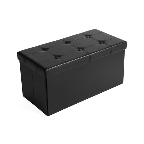 Sædeboks - Opbevaringsboks - Opdateret - sammenfoldelig - 300 kg - sort