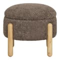 Miniatyrbillede 2 af 5: Puf, Medas Puf med opbevaring, 45x45x36 cm, Brun