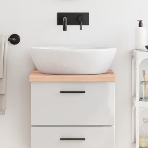 Bänkskiva för badrum 40x30x(2-4) cm obehandlat massivt trä