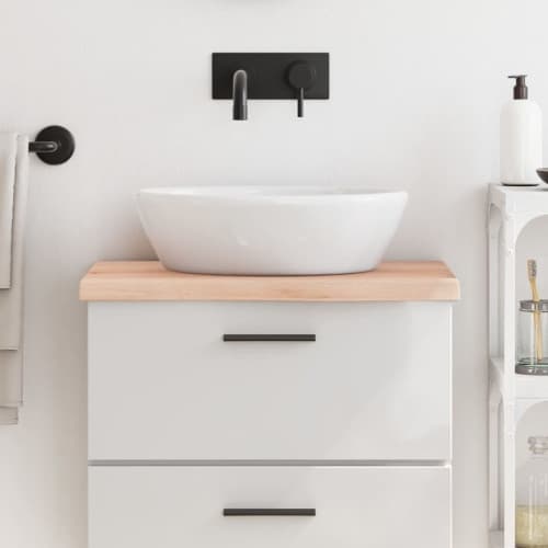 Bänkskiva för badrum 60x30x(2-4) cm obehandlat massivt trä