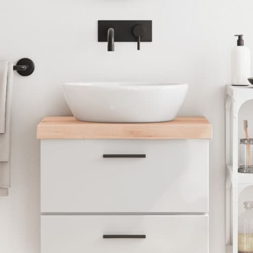 Bänkskiva för badrum 60x30x(2-6) cm obehandlat massivt trä