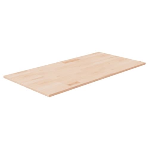 Bänkskiva för badrum 100x50x1,5 cm obehandlat massivt trä