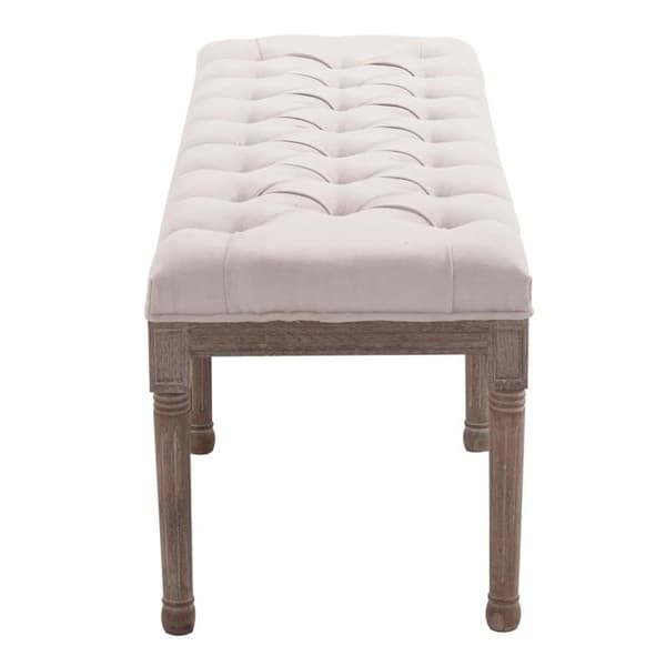 Beige kangaspenkki, oleskelujakkara, vintage, liinavaatteet napeilla, sopii olohuoneisiin ja eteisiin
