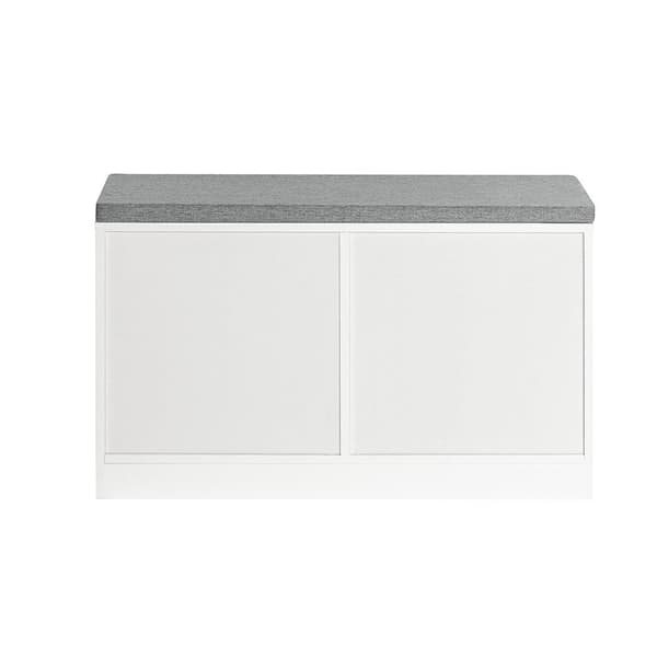 Förvaringsbänk, FSR153-W, 80x30x49 cm, Vit
