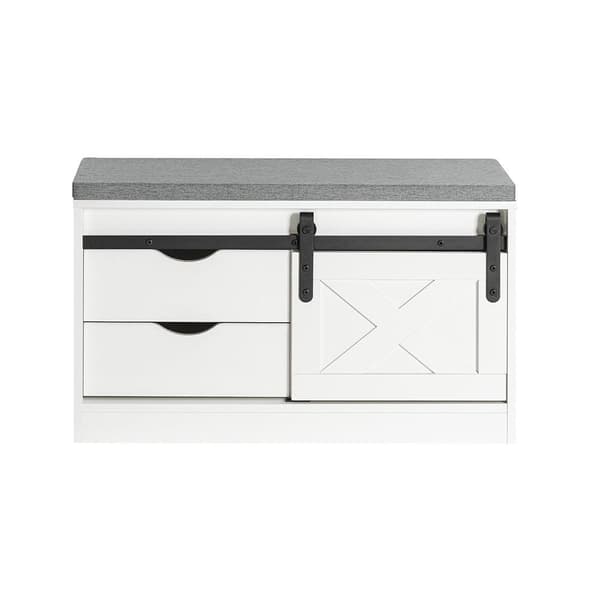 Förvaringsbänk, FSR153-W, 80x30x49 cm, Vit