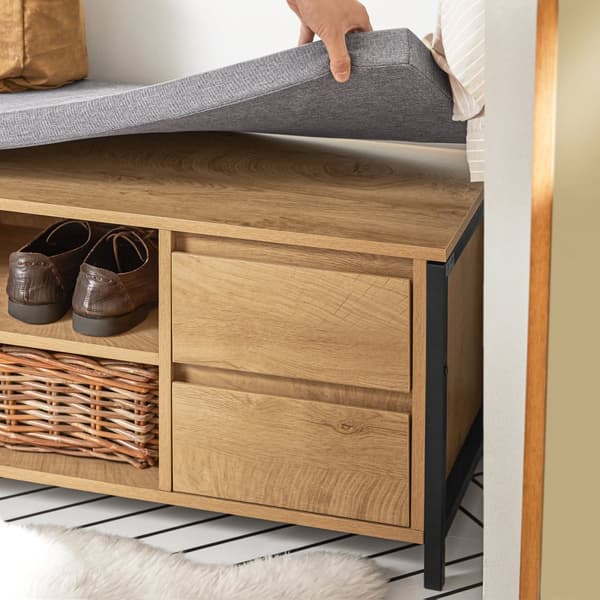 Skobænk, FSR149-N, 110x35x45 cm, Brun