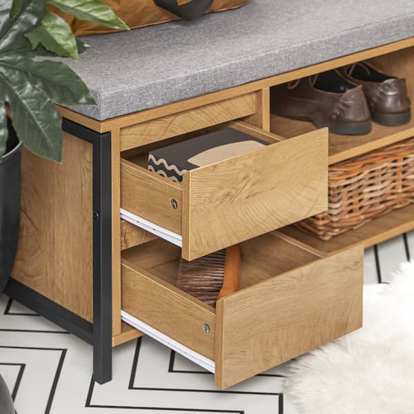 Skobænk, FSR149-N, 110x35x45 cm, Brun