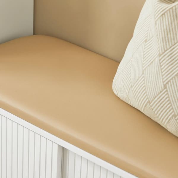Opbevaringsbænk, FSR116-W, 85x37x49 cm, Hvid