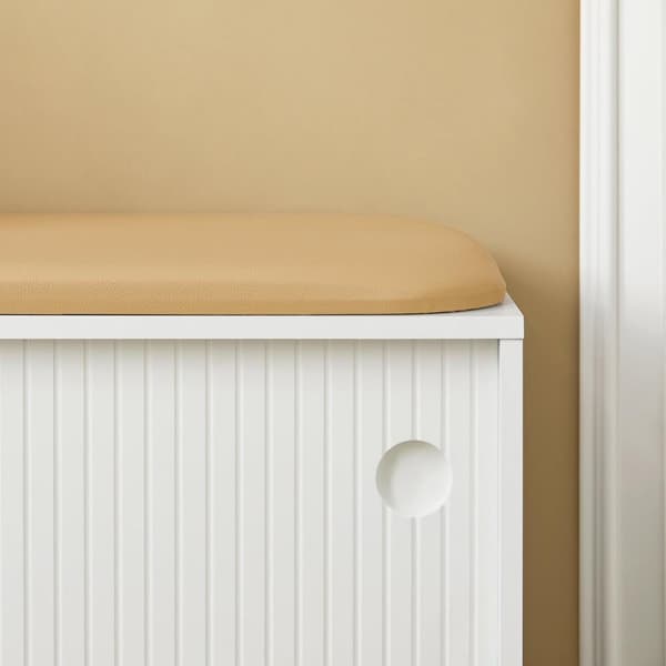 Opbevaringsbænk, FSR116-W, 85x37x49 cm, Hvid