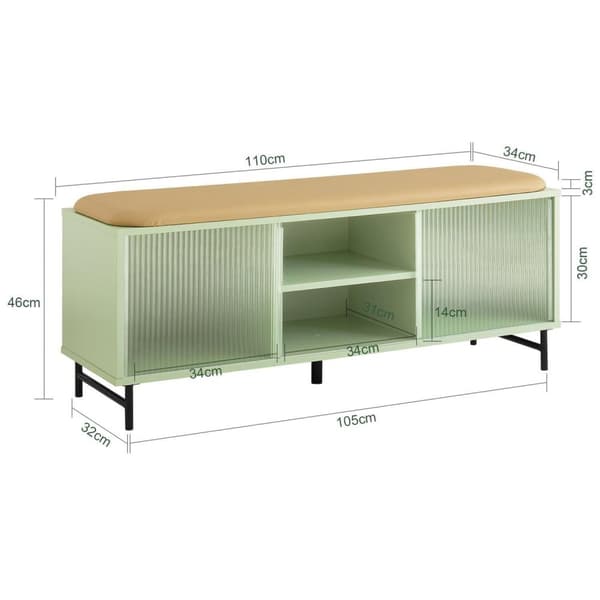 Eteispenkki, FSR115-GR, 110x34x46 cm, Vihreä