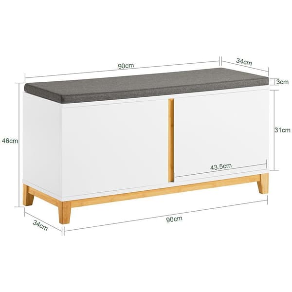 Penkki, FSR117-W, 90x34x46 cm, Valkoinen
