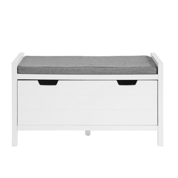 Bænk med Sko Opbevaring, FSR97-W, 30x50x91 cm, Hvid