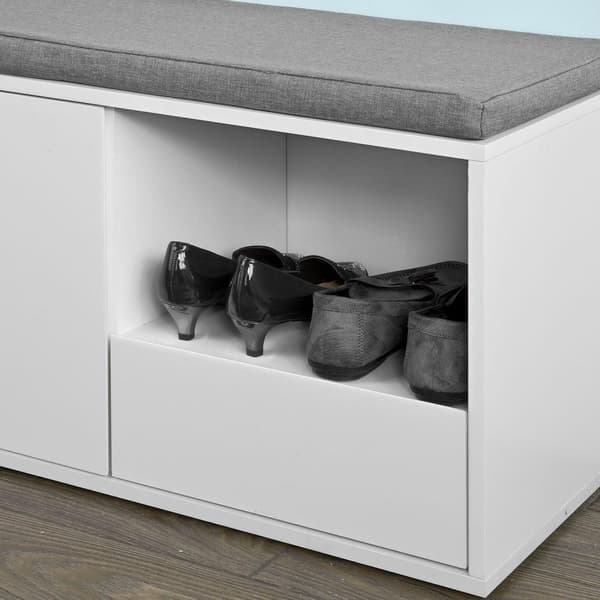 Skobænk, FSR37-W, 80x35x46 cm, Hvid