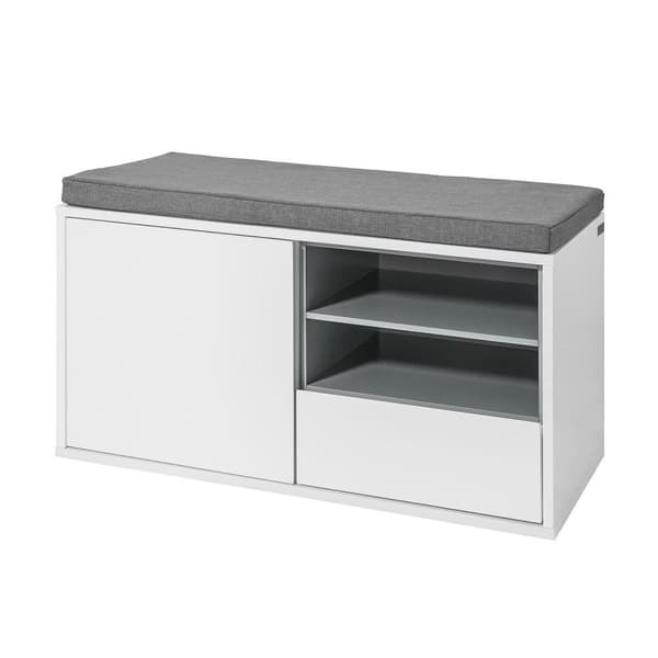 Skobænk, FSR37-W, 80x35x46 cm, Hvid