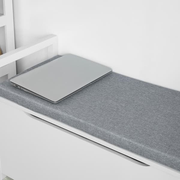 Bænk med Sko Opbevaring, FSR76-W, 38x54x86 cm, Hvid