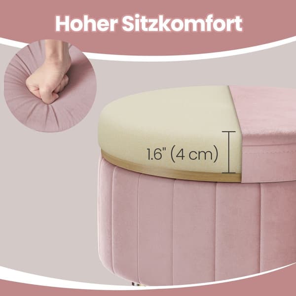Skammel, SONGMICS LOM003B01, 39x44,4 cm, Sort