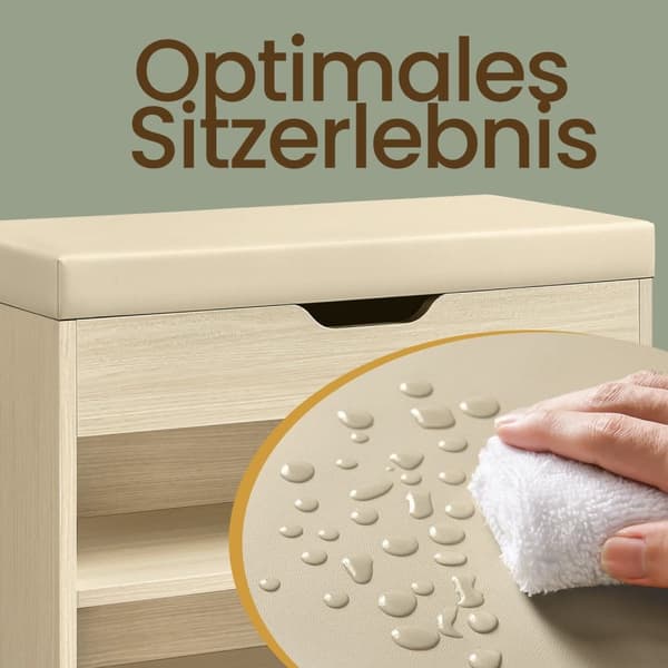 Skobänk, VASAGLE LHS020K01, 30x60x44 cm, Beige