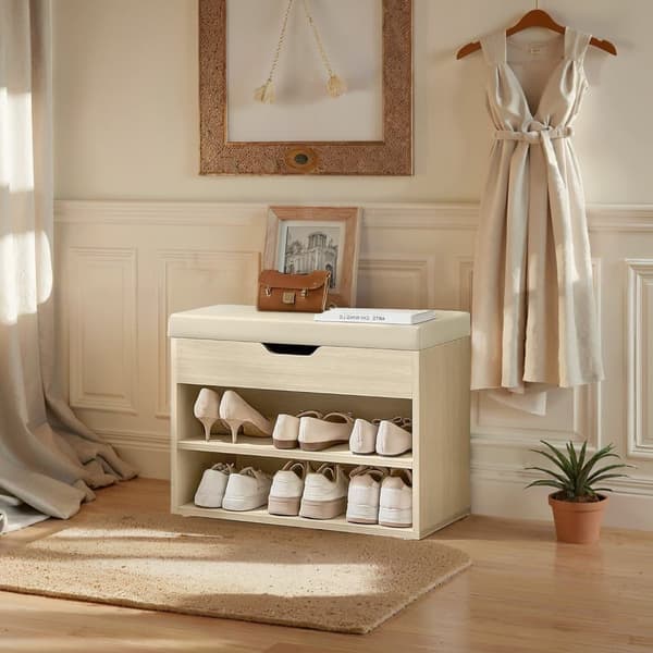 Skobänk, VASAGLE LHS020K01, 30x60x44 cm, Beige