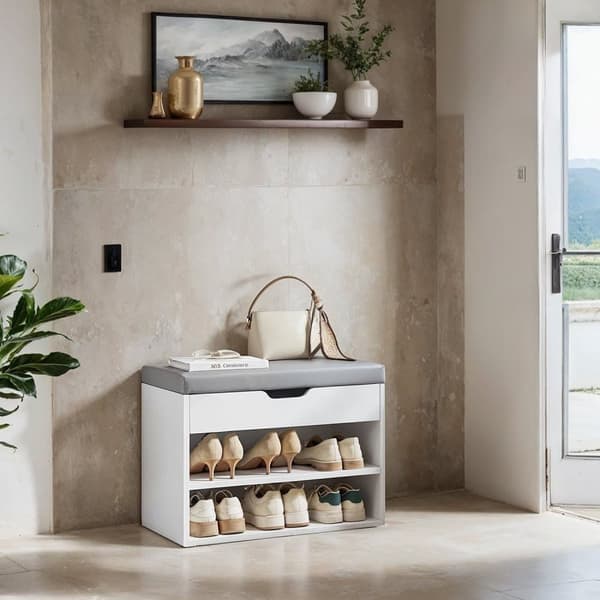 Kenkähylly, VASAGLE LHS020K01, 30x60x44 cm, luonnonbeige