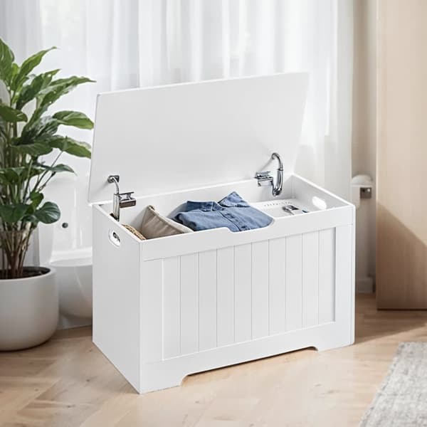 Legetøjskiste, VASAGLE LHS11WT, 76x48x40 cm, Hvid