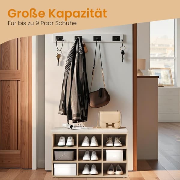 Sko Bænk, VASAGLE LHS009B01, 30,3x78,5x48 cm, Brun