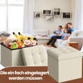 Miniatyrbild 1 av 5: Sittplats pall med förvaringsutrymme, SONGMICS LSF028G01, 30x30x30 cm, Mörkgrå
