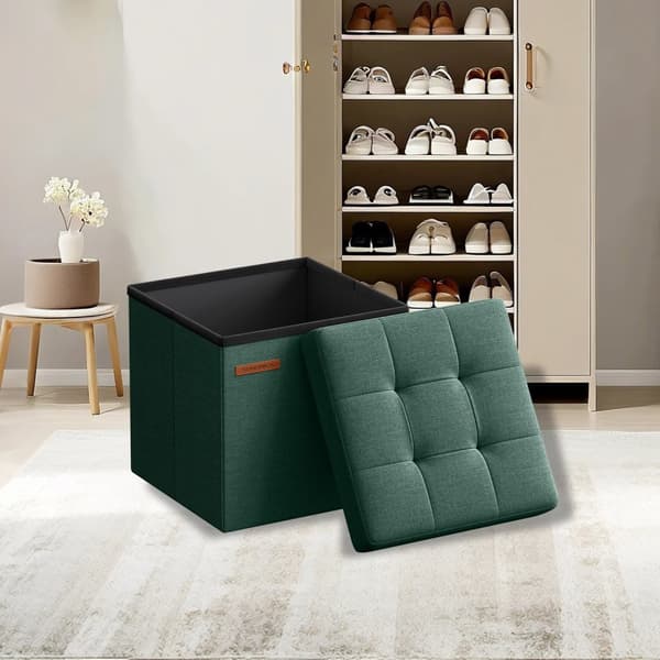 Istuintaburetti säilytystilalla, SONGMICS LSF028G01, 30x30x30 cm, tummanharmaa
