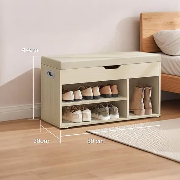 Skobänk, 30x80x44 cm, Naturbeige