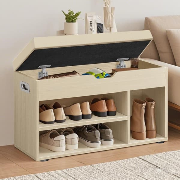 Skobänk, 30x80x44 cm, Naturbeige