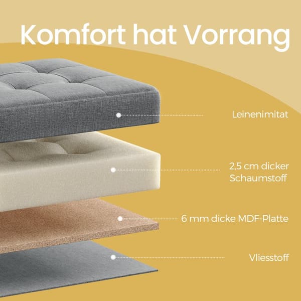 Istuinjakkara säilytystilalla, SONGMICS LSF028G01, 30x30x30 cm, tummanharmaa