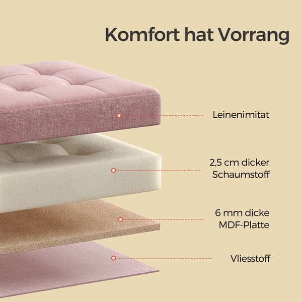 Sittplats pall med förvaringsutrymme, SONGMICS LSF028G01, 30x30x30 cm, Mörkgrå