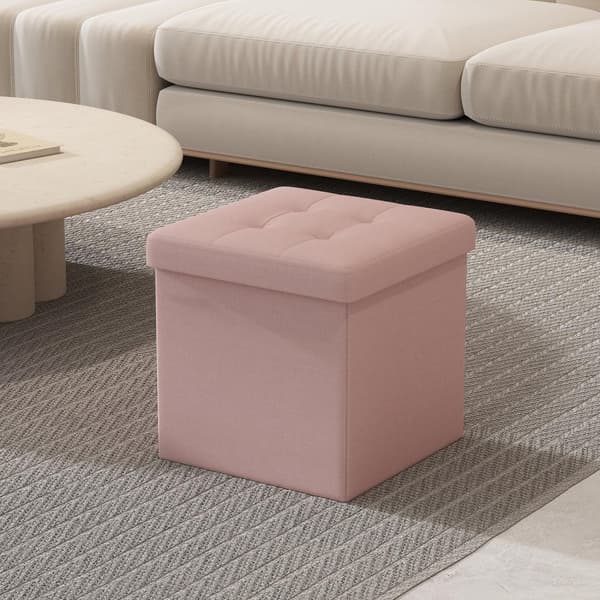 Sittplats pall med förvaringsutrymme, SONGMICS LSF028G01, 30x30x30 cm, Mörkgrå
