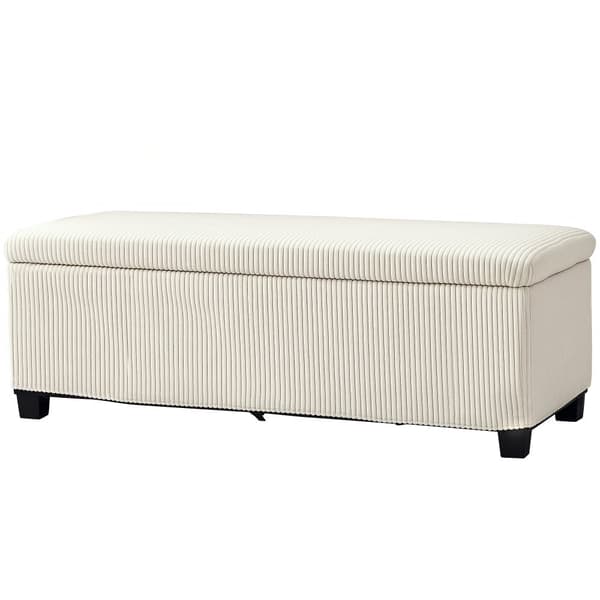 Opbevaringsbænk, 112x42x40 cm, Beige
