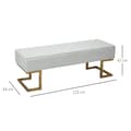 Miniatyrbillede 3 af 9: Bænk, 120x43x42 cm, Hvid Guld