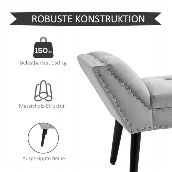 Bänk, 839-009, 114x46x56 cm, Ljusgrå