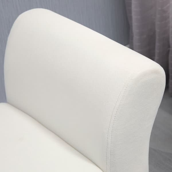 Polstret Bænk med Opbevaring, 111.5x41x65 cm, Creme Hvid