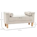 Miniatyrbild 3 av 9: Stoppsad Bänk, 115x44x58 cm, Beige