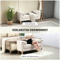 Miniatyrbild 6 av 9: Stoppsad Bänk, 115x44x58 cm, Beige