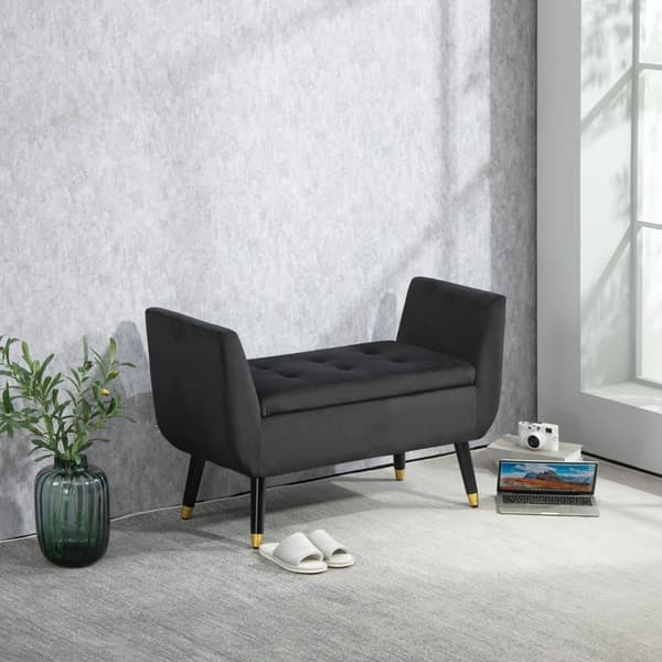 Bänk, Luxus, 107x42x65 cm, Mörkgrå