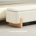 Miniatyrbillede 6 af 9: Opbevaringsbænk, 111x44x44.5 cm, Creme Hvid
