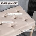Miniatyrbild 4 av 9: Stoppsad Bänk, 80x40x43 cm, Beige
