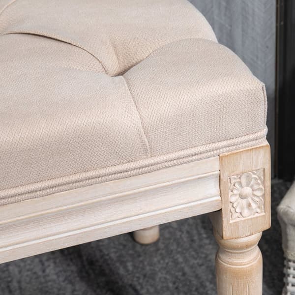Stoppsad Bänk, 80x40x43 cm, Beige