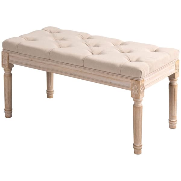 Stoppsad Bänk, 80x40x43 cm, Beige