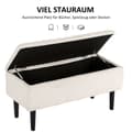 Miniatyrbillede 4 af 9: Opbevaringsbænk, 95x38x45 cm, Creme Hvid
