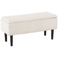 Miniatyrbillede 1 af 9: Opbevaringsbænk, 95x38x45 cm, Creme Hvid