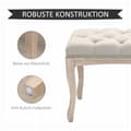 Miniatyrbillede 5 af 9: Polstret Bænk, 110x40x48 cm, Beige