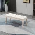 Miniatyrbillede 2 af 9: Polstret Bænk, 110x40x48 cm, Beige