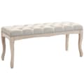 Miniatyrbillede 1 af 9: Polstret Bænk, 110x40x48 cm, Beige