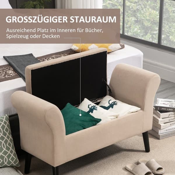 Vardagsrumsbänk, 115.5x43.5x66 cm, Beige